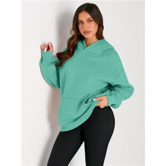 Womens Hoodies Oversized Sweatshirts Pullover Fleece Sweaters Winter Fall Outfit - Picture 2 of 8